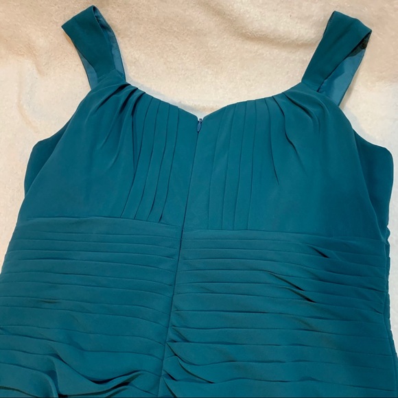 Azazie Teal Sleeveless Bridesmaid Dress - Picture 5 of 10